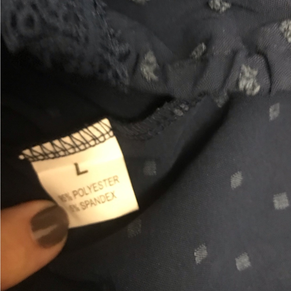 Textured Blue Blouse - Picture 7 of 8